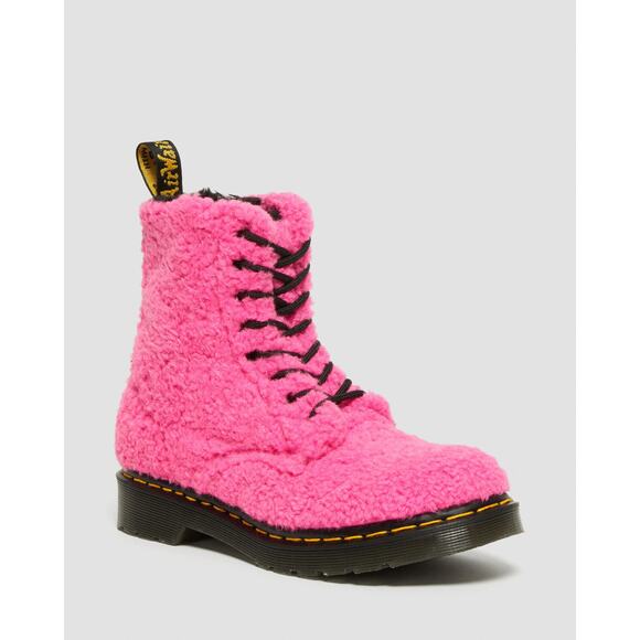 Dr. Martens 1460 PASCAL WOMEN'S FAUX SHEARLING BOOTS Sz 7 - Picture 1 of 7